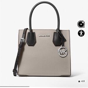 Michael Kors Taupe and Black Satchel